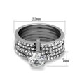 thumbnail image 2 of 1.98Ct Round Cut Cz Stainless Steel Engagement and 5 Band Wedding Ring Set Size 6, 2 of 5