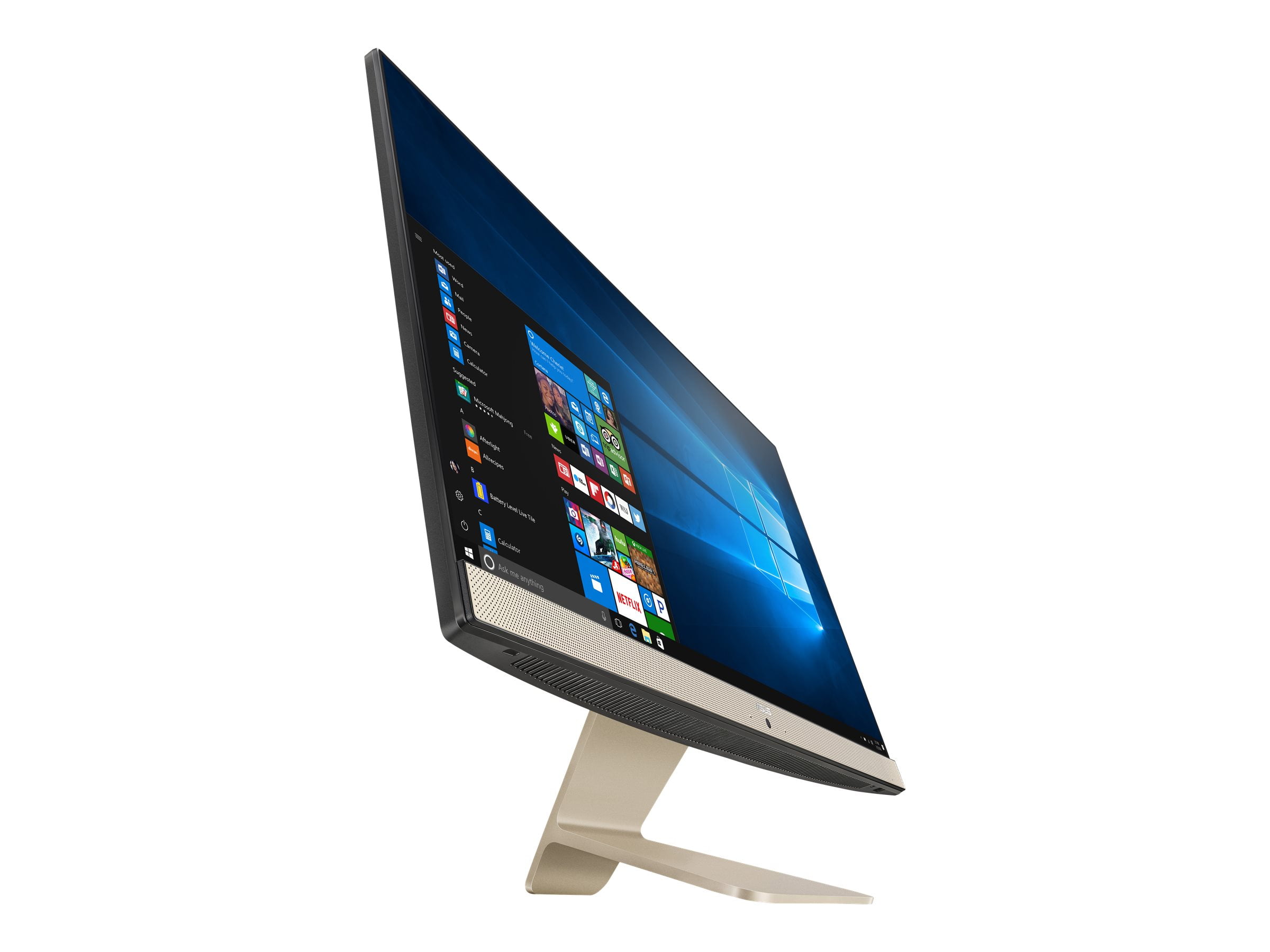 ASUS 23.8" FHD All-in-One Computer, Intel Pentium Gold 7505, 8GB RAM, 512GB SSD, Windows 10 Home, Gold, V241EA-DB003