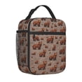 thumbnail image 2 of Brown Bear Woodland Pattern Lunch Bag Portable Thermal Lunch Box for Men and Women, 2 of 6