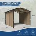 thumbnail image 3 of INTER HUT 11 x 11 Outdoor Steel Pergola with Canopy for Garden, Patio, Backyard, 3 of 7