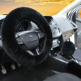 thumbnail image 3 of Funda de volante de felpa de invierno, juego de tres piezas de volante de lana de lana, lindo y cálido, 3 of 6