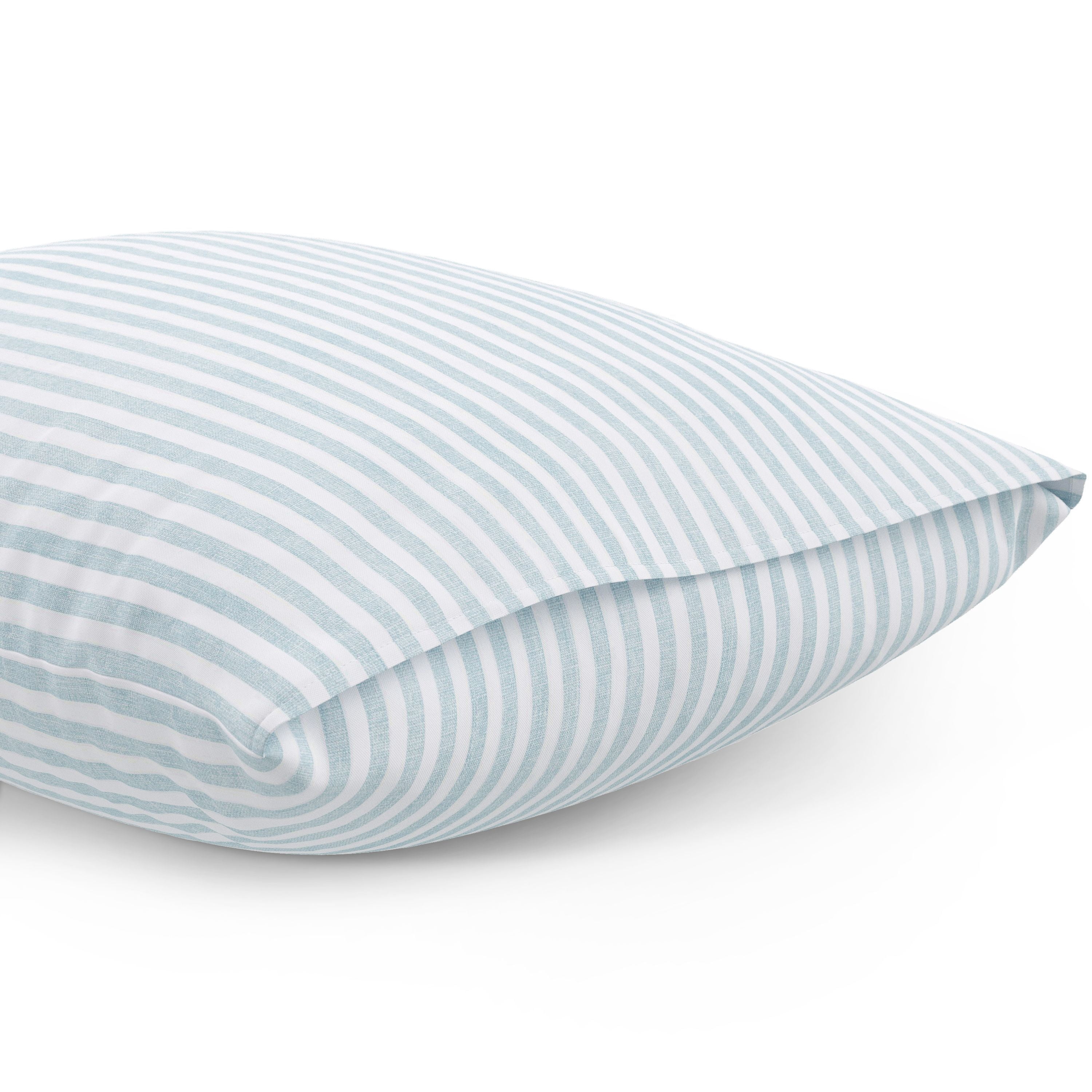 Mainstays Kids Microfiber Bed Sheet Set, Twin, Aqua Stripe, 3 Pieces