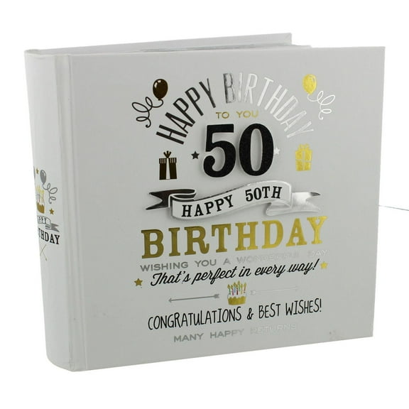 Signography Birthday Boy Photo Album 4 x6 - 50th