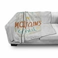 thumbnail image 3 of Saying Soft Flannel Fleece Blanket, I Love You to the Mountains and Back Words Valentines Day Theme Exploration Outdoors, Cozy Plush for Indoor and Outdoor Use, 50" x 60", Multicolor, by Ambesonne, 3 of 6