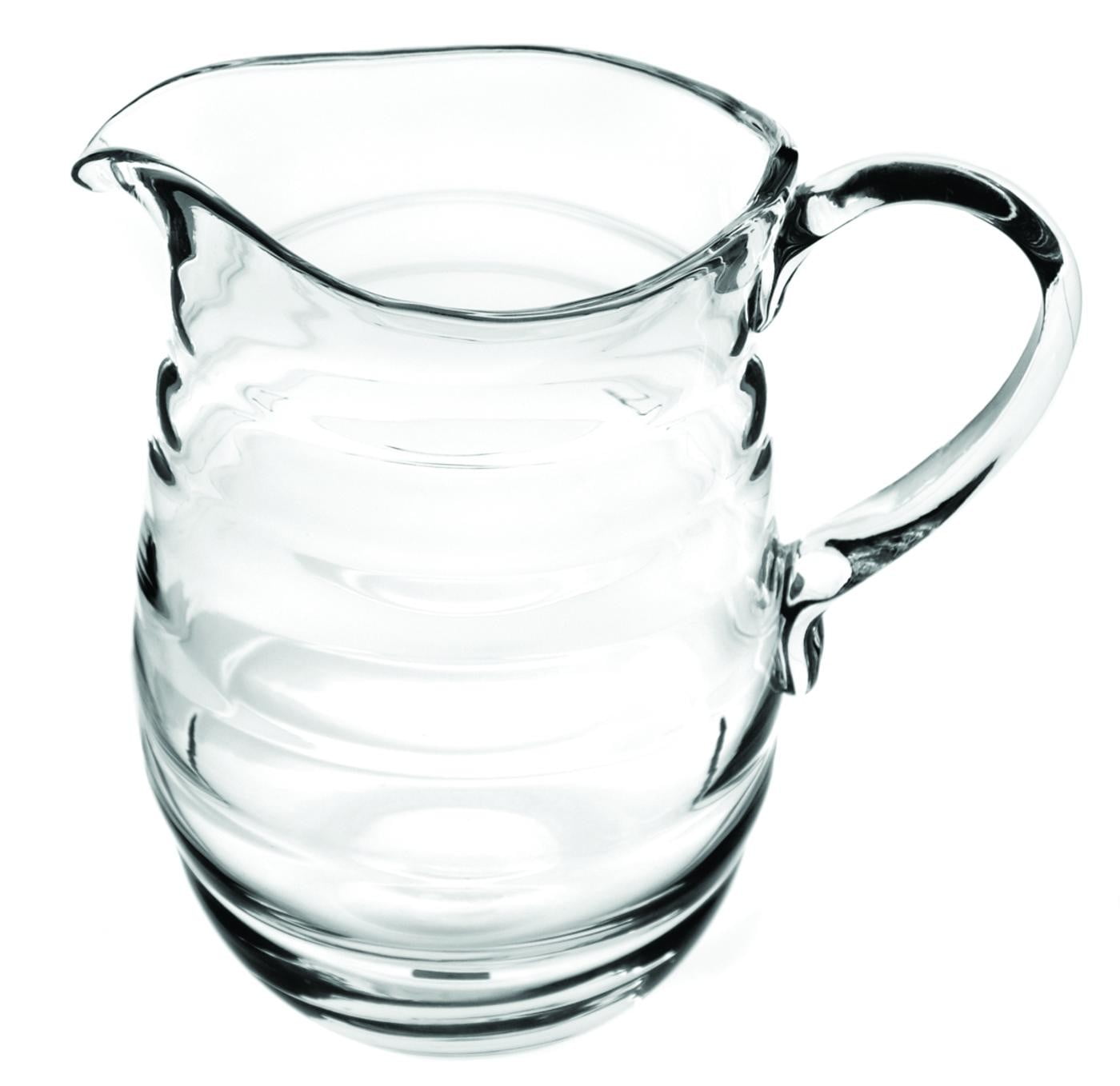 Red Bulk Rubbermaid Pitcher Classic 1 Gal Clear Base