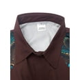 thumbnail image 3 of Men's Denim-Style Western Long Sleeve Shirt Button-Front with Chest Pockets and Artistic Swirl Print Lightweight Soft Cotton Blend for Streetwear and Weekend Outings All-Season, 3 of 5