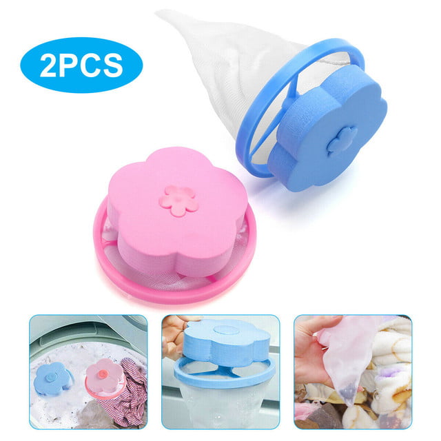 2 Piece Floating Pet Fur Catcher Lint And Pet Laundry Hair Remover PE+Polyester 