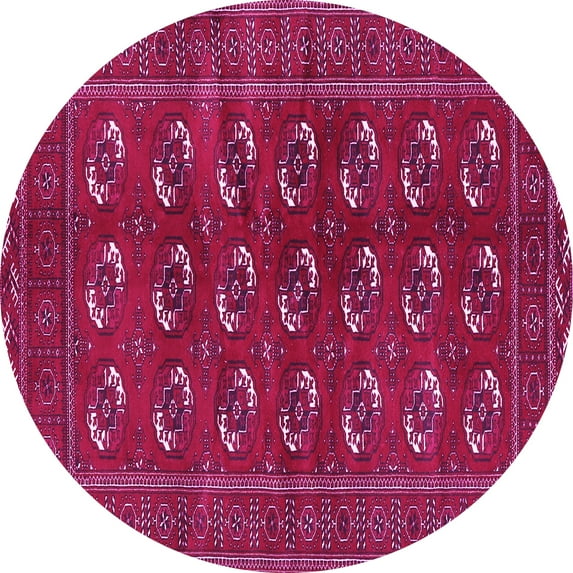 Ahgly Company Indoor Round Persian Pink Traditional Area Rugs, 5' Round