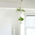 thumbnail image 6 of Efavormart 2-Tier Double Ivory Macrame Indoor Hanging Planter Basket Cotton Rope, Dual Decorative Flower Pot Holder With Tassel, Boho Chic Home Decor, 6 of 11