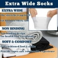 thumbnail image 2 of Lsupdaol 6 Pairs Non Binding Loose Fit Ankle Socks - Seamless Wide Thin Crew Socks with No Elastic Top for Men & Women, Plus, 2 of 7