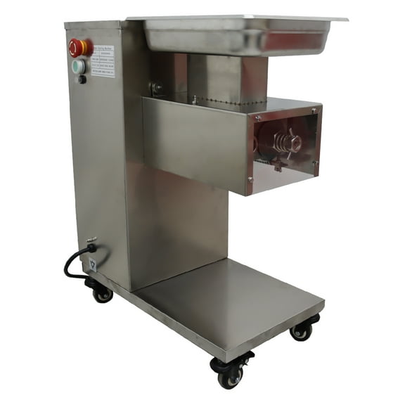 QE Fresh Meat Slicer Cutter Stainless Steel Commercial School Canteen Supermarket Electric 5MM Blade 550W 500KG/H