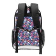 thumbnail image 2 of Sikiie Skull Daisy Clear Backpack, Transparent Bookbag for School for Women Men, Capacity Clear Bag for College, Travel, 2 of 7