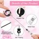 thumbnail image 3 of 2 Pieces Badge Reel Retractable ID Badge Holder, Bling Rhinestone Decorative Badge Reel ID Badge Holder with Alligator Clip, Novelty Present for Man, 3 of 4