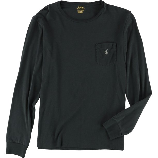 Ralph Lauren - Camiseta básica personalizada para hombre, color negro, grande