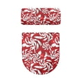 thumbnail image 2 of HELLHERO Stylish Gifts 2 Pcs Set Toilet Covers Set, Elastic Bottom Polyester Toilet Lid Covers & Dust-Proof, Easy to Clean, Elastic Installation, Reusable Candy Cane, 2 of 8