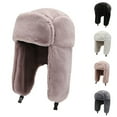 thumbnail image 3 of Dress Choice Plush Aviator Trapper hat Windproof Warm Ski Ushanka Trooper Hunting Cap Hat with Ear Flaps for Women Men, 3 of 8