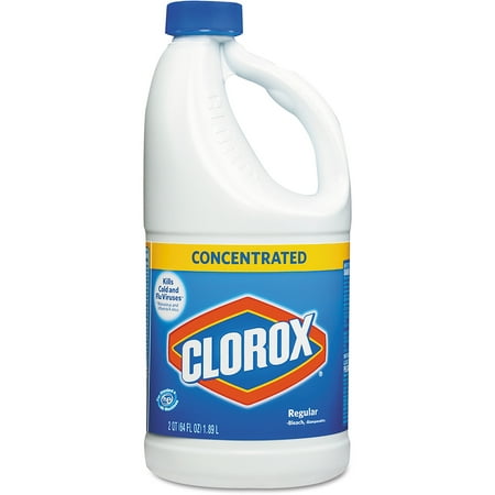 Clorox Regular Liquid Concentrated Bleach, 64 oz Bottles, 8-Pack ...