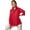 Classic Red, variant on Jessica London Women's Plus Size Stretch Cotton Oversized Poplin Shirt