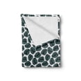 thumbnail image 2 of Leaves Soft Flannel Fleece Throw Blanket, Modern Foliage of Hawaiian Rainforests Abstract Natural Design, Cozy Plush for Indoor and Outdoor Use, 50" x 70", Dark Teal White Black, by Ambesonne, 2 of 6