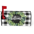 thumbnail image 6 of Mailbox Covers Magnetic Welcome Box Wreath Mailbox Cover Magnetic Buffalo Plaid Garden Yard Home Green Decor for Outdoor Standard Size 21x18 in, 6 of 6