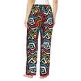 thumbnail image 3 of Xecao Geometry Women's Straight Lounge Pajama Pants: The Epitome of Relaxed Sleepwear, 3 of 9
