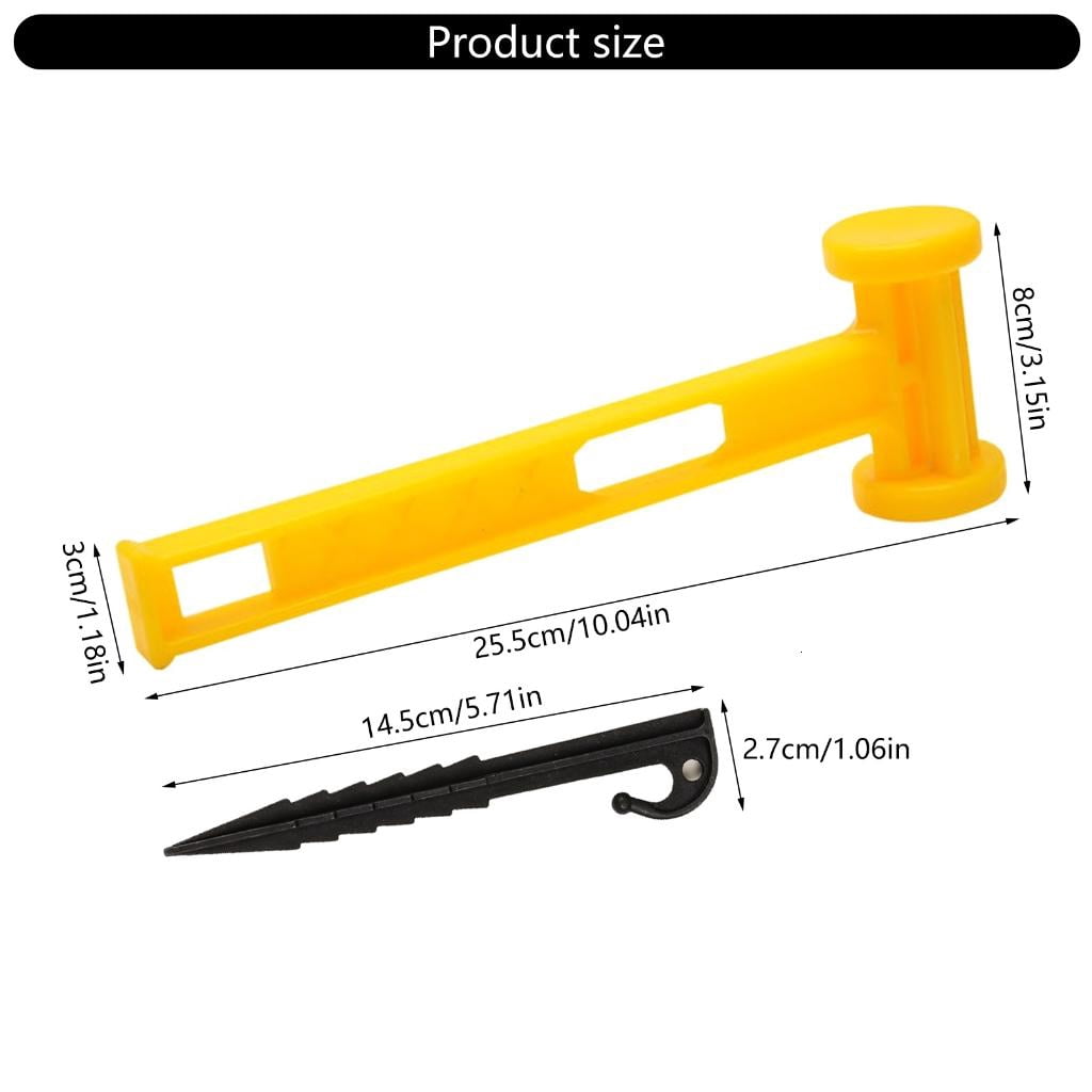 Yihuala Canopies Stake Tent Peg With Hammer Anchors Yard Lawns Peg Outdoor Camping Stake for Fixings Tent Tarps Awnings