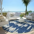 thumbnail image 6 of Addison Rugs Chantille Indoor/Outdoor Transitional Stripes Navy Washable Round Rug, 8' x 8', 6 of 6