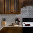 thumbnail image 2 of FASÄDE Terrain Decorative Vinyl Backsplash Panel in Brushed Aluminum (6X6 Inch Sample), 2 of 5