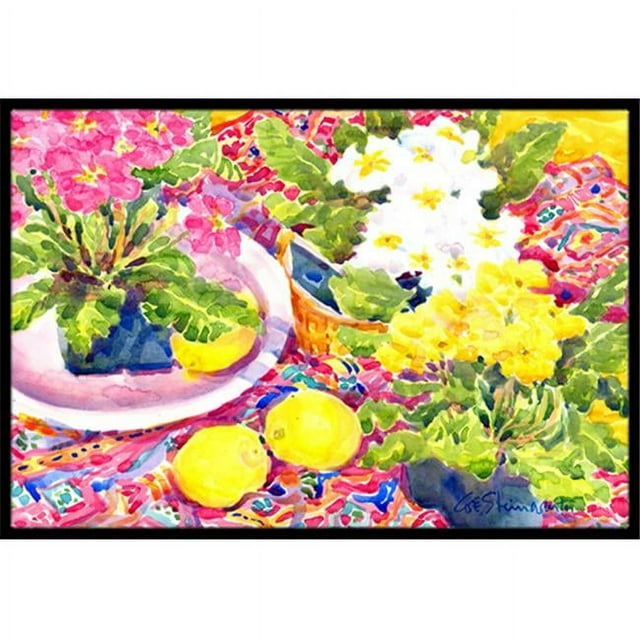 Carolines Treasures 6062MAT Fleur - Primevères Tapis Intérieur Ou Extérieur - 18 x 27 Po.