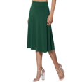 thumbnail image 4 of JBXKXYW Skirts for Women Women's Simple Comfort Basic Stretch A Line Flared Knee Length Skirt Skirts Women Skirt for Women Women’S Skirt(Army Green,S), 4 of 6