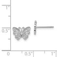 thumbnail image 3 of 14k White Gold Butterfly Post Earrings, 3 of 7