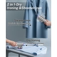 thumbnail image 6 of Travel Steamer for Clothes, Fast Heat-Up in 15s 1200W Portable Handheld Garment Steamer, Leak-Proof Fabric Quick Wrinkle Remover Ceramic Panel, 100-220V, 2-in-1 Dry & Wet Iron for Home, Office & Trav, 6 of 8