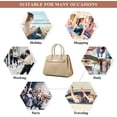 thumbnail image 7 of Women's Handbag and Purse Genuine Leather Chic Shoulder Bag Classic Crossbody Satchel Bag Outdoor Work Top Handle Bag, 7 of 7