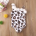 thumbnail image 4 of Xingqing Maillot de Bain une Pièce pour Bébé Fille Léopard Print Off Shoulder Maillots de Bain, 4 of 8
