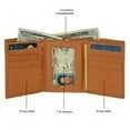thumbnail image 2 of Leatherboss RFID Protected Men's Trifold Wallet, Tan, 2 of 7