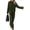 Army Green, variant on Womens Fall 2 Piece Asymmetric Cozy Sweater Travel Lounge Sets Crewneck Drop Shoulder Tops, Wide Leg Pants, Soft Casual Knit Matching Set,Vacation Airport Holiday Outfits