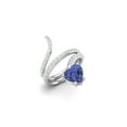 thumbnail image 2 of 7MM Heart Shape Wrap Bypass Ring Natural Tanzanite 925 Silver Women Valentines Day Gifts Rings, 2 of 6