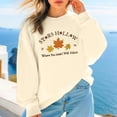 thumbnail image 3 of MOUSYA Crewneck Sweatshirt for Women Fall Leaf Graphic Sweatshirts Vacation Long Sleeve Drop Shoulder Pullover, 3 of 9