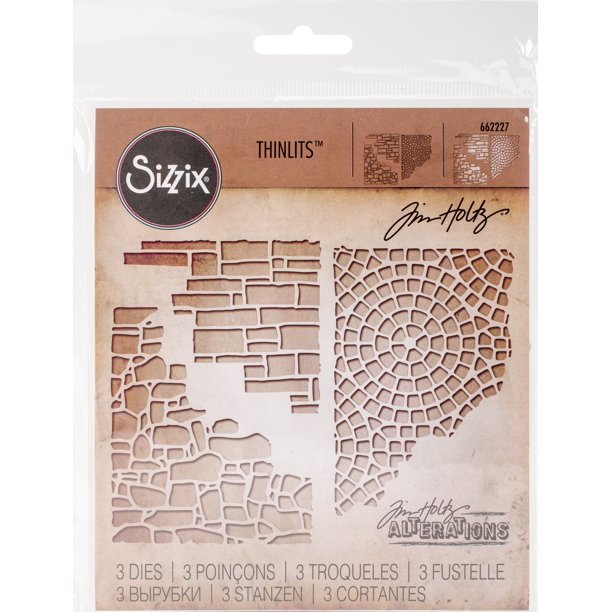 Sizzix Thinlits Die Set 3PK Mixed Media 4 by Tim Holtz