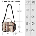 thumbnail image 4 of FORMRS Student Insulated Lunch Bag with Shoulder Strap Reusable Cooler Box for School, Brown Abstract Dots, 4 of 9