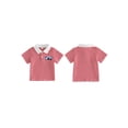 thumbnail image 2 of BemeyourBBs Toddler Baby Boys 4th of July Shirt Fourth of July Outfit Baby Boy Patriot Independence Day Clothes Collared Waffled Stripe Bird American Flag Embroidery Short Sleeve Summer Tee Shirt Top, 2 of 9