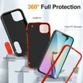 thumbnail image 5 of JTCASES Compatible with iPhone 15 Plus Case Heavy Duty Protective Rugged Phone Case, Full Body Anti-dust Shockproof Drop Proof Armor Durable Cover Case for iPhone 15 Plus 6.7 inch, Black/Orange, 5 of 10
