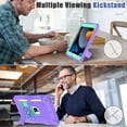 thumbnail image 4 of AVAWO Case for iPad 9th/8th/7th Generation (2021/2020/2019), iPad 10.2 Case with Pencil Holder & Kickstand, Hybrid Shockproof Protective Cover Case for iPad 9 8 7 Gen 10.2",Purple+Cyan, 4 of 9