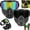 Colorful+black, variant on 2026 Upgraded Detachable Full Face Goggle Mask, Anti-Fog Grass Cutting Goggles for Welding, Riding, Windproof Paintball Mask