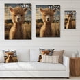 thumbnail image 4 of Designart "Vibrant Portrait Alpaca II" Animals Print on Natural Pine Wood, 4 of 5