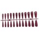 thumbnail image 1 of Seitruly 24 piezas de barniz para uñas postizas, cubierta completa Extra larga, puntas de uñas artificiales, suministros de manicura, accesorios para Arte de uñas vino rojo Seitruly CE012051-12, 1 of 6