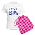 thumbnail image 5 of CafePress - OY To The World Pajamas - Women's Short Sleeve Print T-Shirt and Pants Light Cotton Pajama Set, 5 of 7
