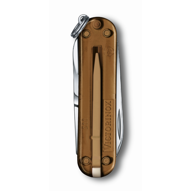 Victorinox Classic SD Couteau de Poche Translucide Brun à 7 Fonctions
