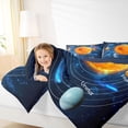 thumbnail image 4 of Feelyou Outer Space Queen Comforter Set, Planet Starry Sky Bedding Comforter Set, 3pcs, 4 of 8