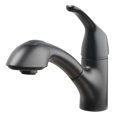 thumbnail image 1 of Homewerks Single Handle Pull Out Laundry Faucet 1 Or 3 Hole Installation With Deckplate, Universal Install, Utility Kitchen Sink Or Laundry Tub, Garden Hose Adapter, Matte Black (903 U425Mb), 1 of 4